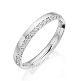 18ct White Gold 0.20ct Diamond Half Eternity Wedding Ring
