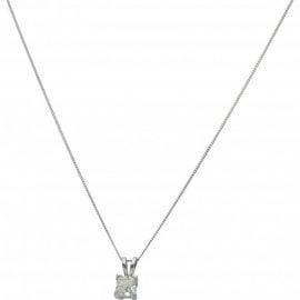 18ct White Gold 1.01 Carat Diamond Pendant & Chain Necklace