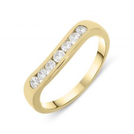 18ct Yellow Gold 0.35ct Diamond Seven Stone Channel Set Ring