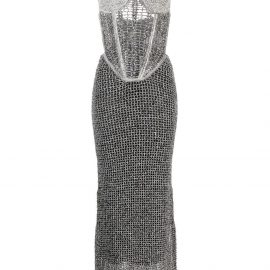 Dion Lee marled-knit corset dress - Black