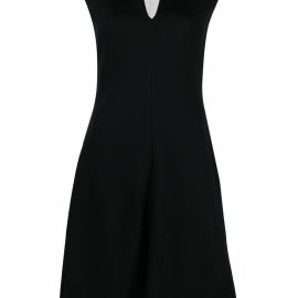 Giorgio Armani V-neck sleeveless mini dress - Black