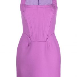 Giuseppe Di Morabito corset bodice shift dress - Purple