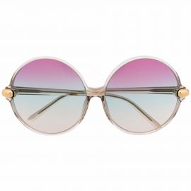 Linda Farrow gradient round-frame sunglasses - White