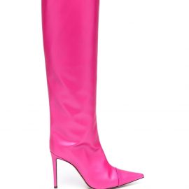 Alexandre Vauthier pointed-toe knee-length 115mm boots - Pink