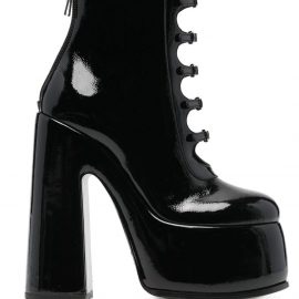 Casadei lace-up 165mm heeled boots - Black
