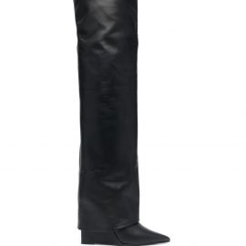 Le Silla foldover-top knee-length 125mm boots - Black