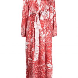 Mary Katrantzou floral-print maxi wrap dress - Red