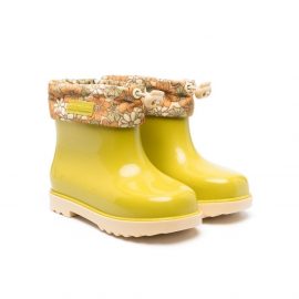 Mini Melissa floral-cuff wellington boots - Green