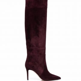 Scarosso x Brian Atwood Carra suede boots - Red