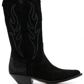 Sonora Santa Fe crystal cowboy boots - Black