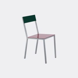 Valerie_objects Seating - 'Alu' chair, burgundy green in Burgundy, candy green Aluminium