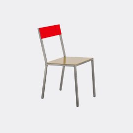 Valerie_objects Seating - 'Alu' chair, curry red in Curry, Red Aluminium
