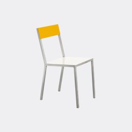 Valerie_objects Seating - 'Alu' chair in Ivory, yellow Aluminium