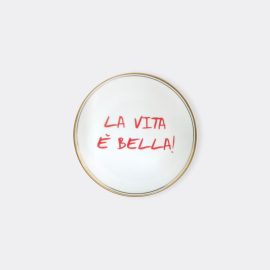Bitossi Home Tableware - 'La Vita È Bella' bread plate, set of six in Multicolor Porcelain