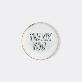 Bitossi Home Tableware - 'Thank You' bread bread plate, set of six in Multicolor Porcelain