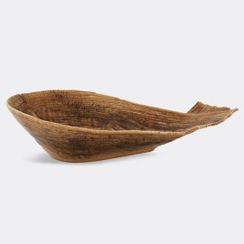 Bordallo Pinheiro Tableware - 'Banana Madeira' fruit bowl in brown earthenware