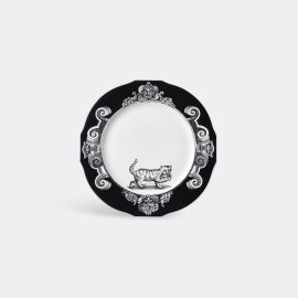 Gucci Tableware - 'Cat' presentation plate, set of two in Black, white Porcelain