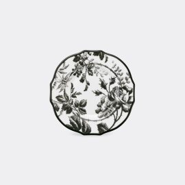 Gucci Tableware - 'Herbarium' accent plate, set of two, black in black 100% porcelain