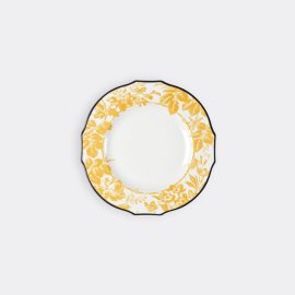Gucci Tableware - 'Herbarium' dinner plate, set of two, yellow in Sunset, Yellow PORCELAIN_HERBARIUM YELLOW