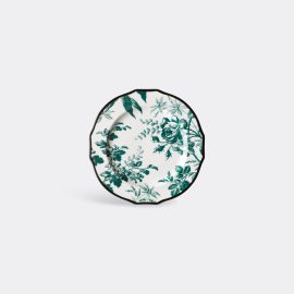 Gucci Tableware - 'Herbarium' salad/dessert plate, set of two, green in Emerald Porcelain
