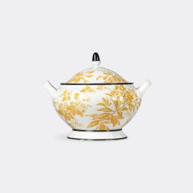 Gucci Tableware - 'Herbarium' soup tureen, yellow in Sunset, Yellow PORCELAIN_HERBARIUM YELLOW