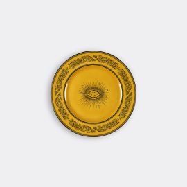 Gucci Tableware - 'Star Eye' charger plate, set of two in Honey Yellow Porcelain