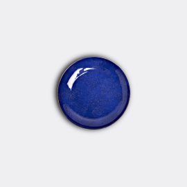 L'Objet Tableware - 'Lapis' round platter in Blue, Gold Porcelain