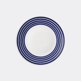 L'Objet Tableware - 'Perlee' charger plate, blue in Blue Porcelain