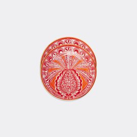 La DoubleJ Tableware - 'Big Pineapple Arancio dessert plates, set of two in Orange 100% Porcelain