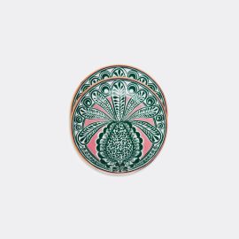 La DoubleJ Tableware - 'Big Pineapple Fuxia' dessert plates, set of two in Fuxia 100% Porcelain