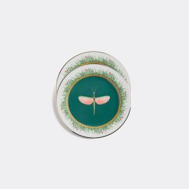 La DoubleJ Tableware - 'Libellula' dessert plates, set of two in Green Porcelain