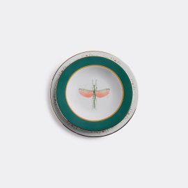 La DoubleJ Tableware - 'Libellula' soup and dinner plate set in Green Porcelain