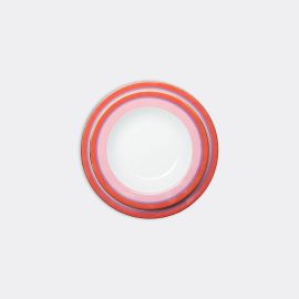 La DoubleJ Tableware - 'Rainbow' soup and dinner plate set, pink in pink 100% PORCELAIN
