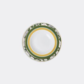 La DoubleJ Tableware - 'Roman Holiday Avorio' soup and dinner plate set in multicolor 100% PORCELAIN