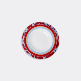 La DoubleJ Tableware - 'Roman Holiday Vino' soup and dinner plate set in multicolor 100% PORCELAIN