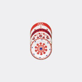La DoubleJ Tableware - 'Transylvania Mix' dessert plates, set of six in Multicolor 100% Porcelain