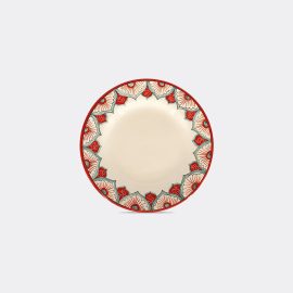 Les-Ottomans Tableware - 'Peacock' dinner plate, multicolor in Multicolor Handpainted Ceramic