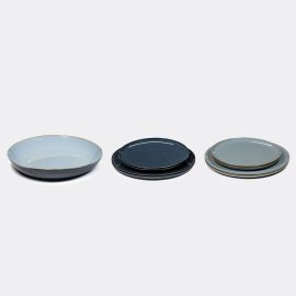 Serax Tableware - 'Terres de rêves' dinner set, 9 pieces in blue stoneware