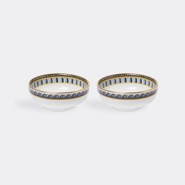 La DoubleJ Tableware - 'Napoli' snack bowl, set of two in multicolor 100% PORCELAIN