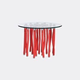 Cappellini Tables And Consoles - 'Org' table, red in Og5 Red Glass