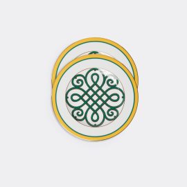 La DoubleJ Tableware - 'Cortile' dinner plate, set of two in multicolor 100% PORCELAIN