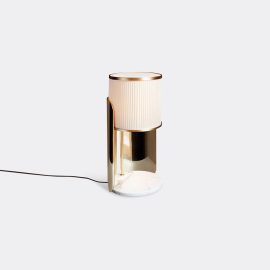 Marta Sala Éditions Lighting - 'LT1 Achille' table lamp in Polish brass Brass, marble