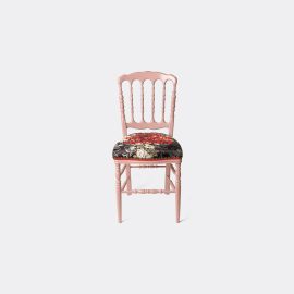 Gucci Seating - 'Francesina' chair, pink and black in PINK/BLACK/IVORY BEECHWOOD/JACQUARD 79%SE 21%PL