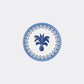 Aquazzura Casa Tableware - 'Jaipur' charger plate, blue in BLUE PORCELAIN