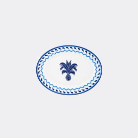 Aquazzura Casa Tableware - 'Jaipur' oval platter, blue in BLUE PORCELAIN