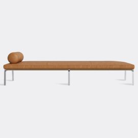 NORR11 Seating - 'The Man' daybed, cognac in Cognac Stainless Steel - Upholstered,