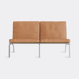 NORR11 Seating - 'The Man' two seat couch, camel in Camel Stainless Steel - Upholstered,