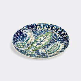 Serax Tableware - 'Japanese Kimonos 1' round plate in multicolor stoneware
