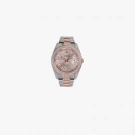 777 - Customised Rolex Oyster Perpetual Datejust Watch - Men's - Diamond/Stainless Steel/Sapphire Glass