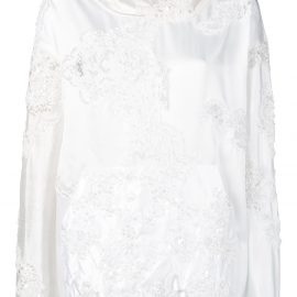 A.F.Vandevorst Wedding embroidery hoodie - White